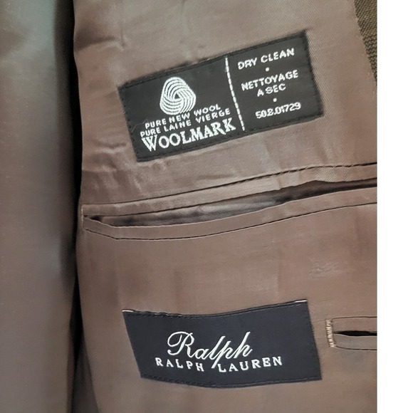 Ralph Lauren Men's Brown Plaid Wool Blazer Sport Coat Jacket Dillard's Exclusive - Picture 4 of 11